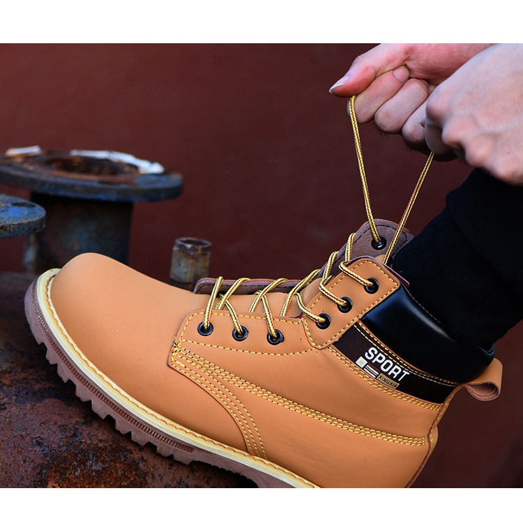 รองเท้าเซฟตี้ รองเท้าเซฟตี้หัวเหล็กหุ้มข้อ งานหนังออยล์แท้ งานสวย งานละเอียด - รูปที่ 6