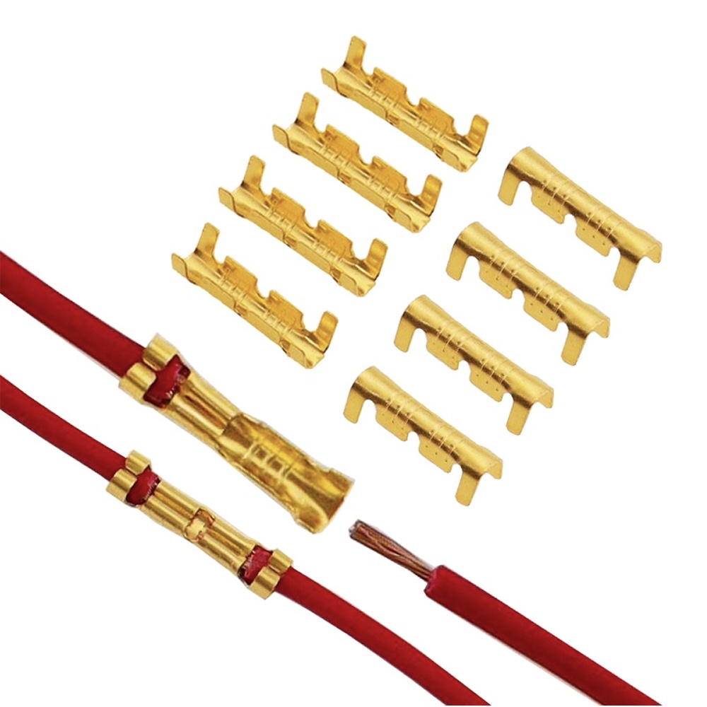 Crimp 453 U-Shaped Terminal tab connectors สายต่อ ข้อต่อ หัวต่อ ทองเหลือง สายไฟ shrink ท่อหด