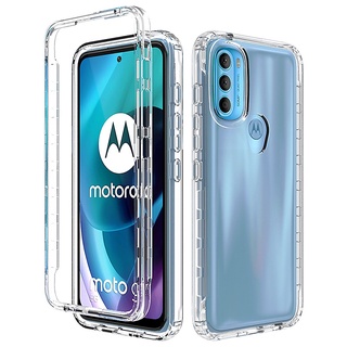 เคสโทรศัพท์มือถือ แบบใส กันกระแทก เต็มตัว ไล่โทนสี สําหรับ Motorola Moto G71 G41 G51 5G