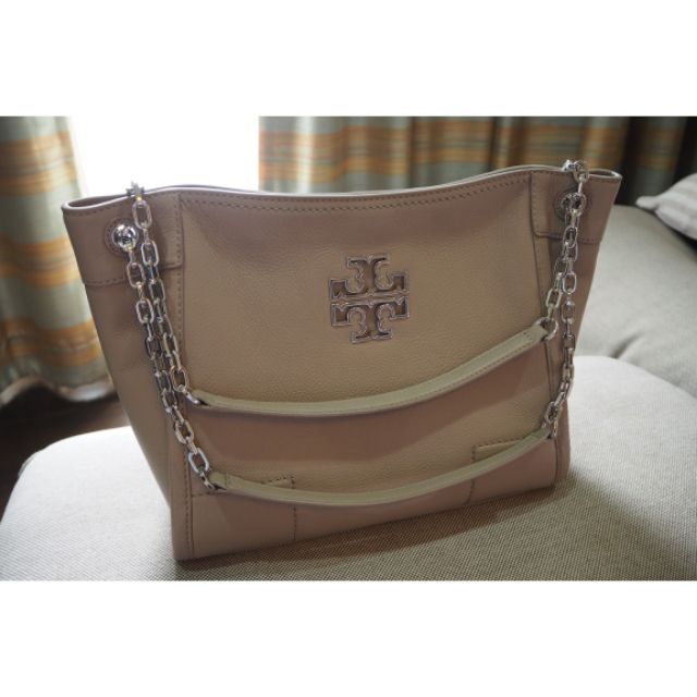 กระเป๋าถือ Tory Burch Britten Small Slouchy Tote - Gray สภาพเหมือนใหม่