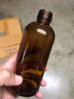 (แพ็ค 30 ใบ) ขวดแก้วกลมใส/ชา 240 ml พร้อมฝา(และจุกใน)