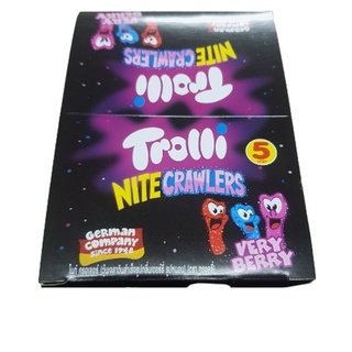 Trolli nite crawlers very berry  เยลลี่ ตัวนอน ไนท์ ครอเลอร์ กลิ่นเบอร์รี่  14กรัม x 12ชิ้น