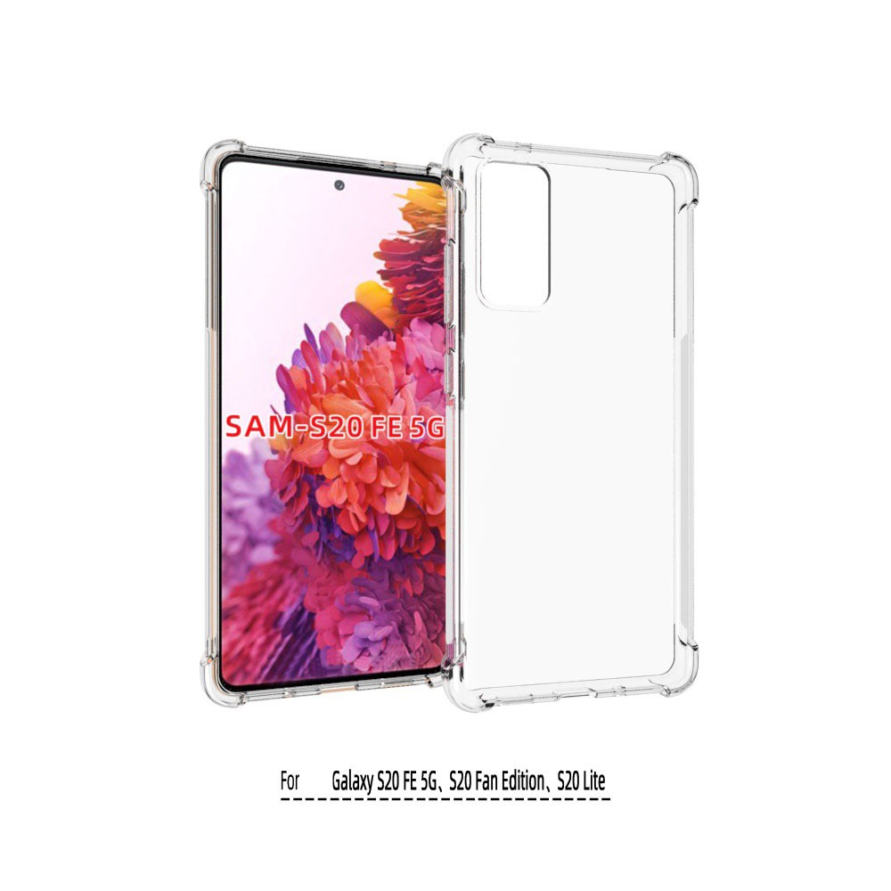 เคสมือถือใช้สำหรับ Samsung Galaxy S20 FE 5G แบบ TPU ใสเสริมขอบและมุมกันกระแทก