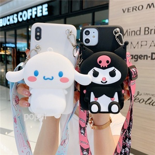 OPPO Reno 7Z 7 7Pro 6 6Pro 5 5Pro 4 4Pro 3 3Pro 4Z Reno3 Reno4 Reno5 Reno6 Reno7 Find X3 Pro เคสโทรศัพท์ Silicone case TPU Soft Cover Cute Cartoon 3D Coin Purse Kuromi Cinnamon เคสป้องกัน