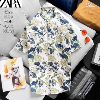 zara เสื้อเชิ้ตแขนสั้น