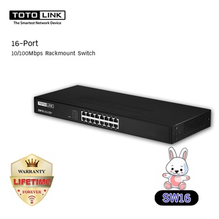 TOTOLINK รุ่น SW16 16port 10/100Mbps. Rackmount Switch