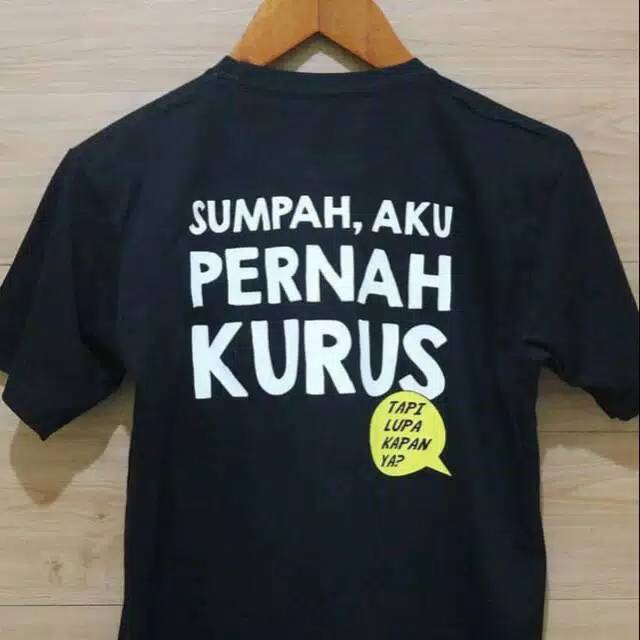 เสื้อยืด พิมพ์ลาย Distro "Swear I Was Skinny"