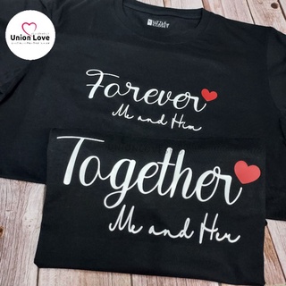 เสื้อยืดสกรีนคู่ Together&amp;Forever [พร้อมส่ง] C081 ตัวละ