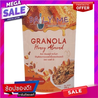 เดลลี่มีธัญพืชอบกรอบกราโนล่ารสน้ำผึ้งอัลมอนด์ 250กรัม Deli has granola crispy, honey flavor, almond flavor, 250 grams.