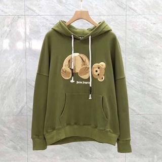 PALM ANGELS KILL THE BEAR COTTON OVERSIZED HOODIE เสื้อฮู้ดกันหนาวแขนยาว ฮู้ดดี้  แบรนด์ปาล์มแองเจิล หมีหัวขาด หมีเทดดี้