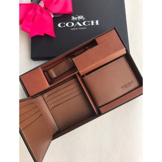 New coach set กระเป๋าตังผู้ชาย พวงกุญแจ