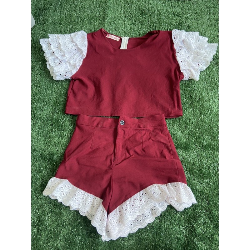 ชุดเซ็ทขาสั้นงานป้ายTwogirls