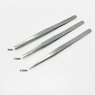 ปากคีบ ปากคีบจับพลอย ปลายแหลม ยาว 17 ซม. Tweezer แหนบชิ้นงาน