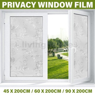 2m Window Film Privacy White Frosted Window Film Frost Etched Glass Static Plastic Vinyl Tint