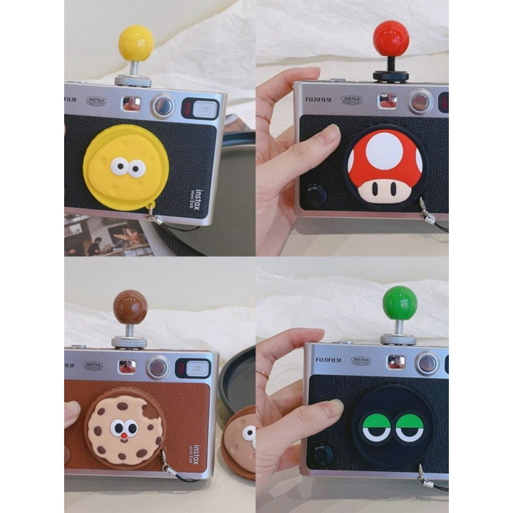 ภาพประกอบหลายสีเหมาะสําหรับ Fujifilm Instax Mini Evo พร ้ อมฝาครอบเลนส ์ ซิลิโคนป ้ องกันกล ้ องการ ์ ตูน