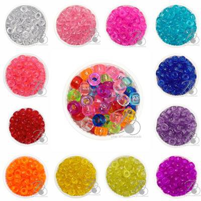 ลูกปัดตราจระเข้ กระดูกงู 8มม.สีใส (100 กรัม = 250 เม็ด)