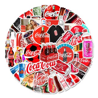 Coca Cola Series สติ๊กเกอร์กันน้ําสําหรับติดตกแต่งกระเป๋าเดินทางสเก็ตบอร์ด