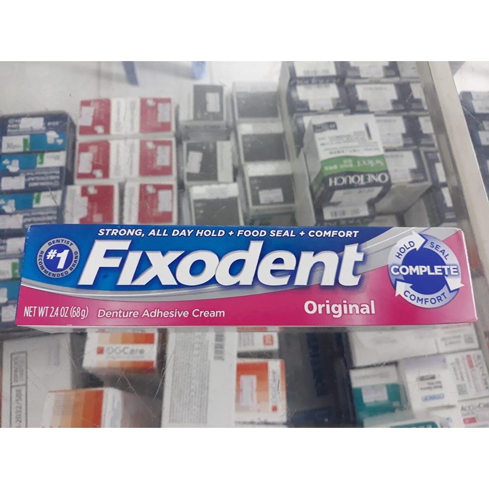 กาวติดฟันปลอม Fixodent