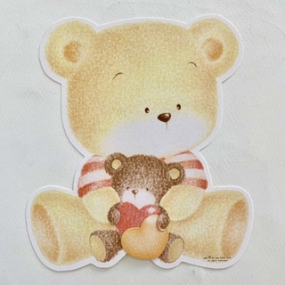 การ์ดการ์ตูนขนาดใหญ่/ 555 paper plus/ Cute Big Bears Card/ ขนาด 14 x 17.5 ซม./ กระดาษหนา/ 1 แพค 2 ใบ