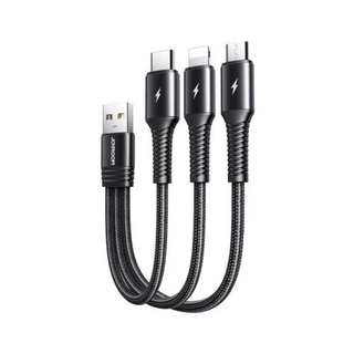 JOYROOM สายชาร์จ 3IN1 สัน S-01530G9 3in1 Short Charging Cable สายชาร์จ 3IN1 ยาว 15 ซม. 3.5A