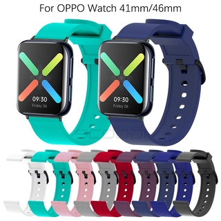 สายนาฬิกาข้อมือซิลิโคน แบบนิ่ม สําหรับ OPPO watch 41 มม. 46 มม.