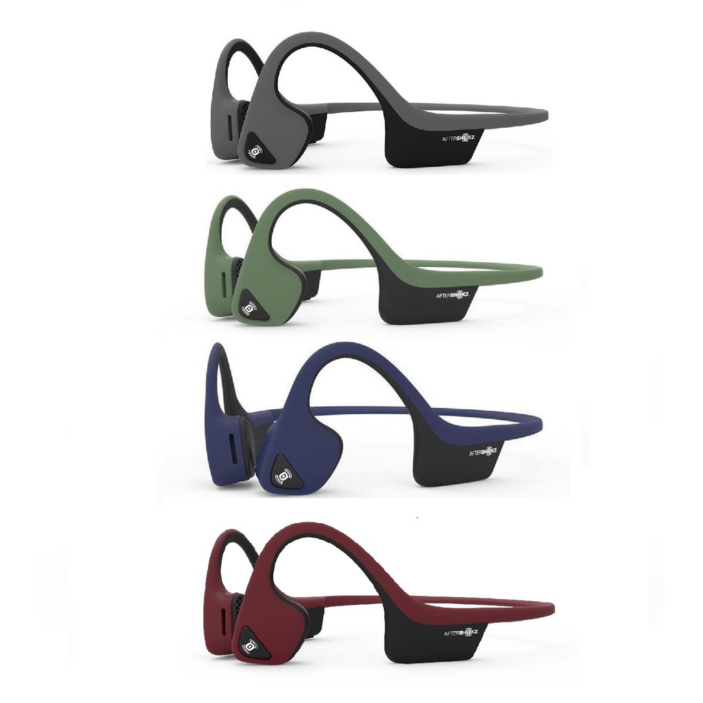 Aftershokz Trekz Air หูฟังกระดูกส่งเสียง แบบเปิดหู พร้อมไมค์ในตัว สี Midnight Blue, Slate Grey, Forest Green