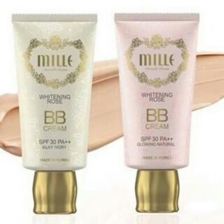 Mille Whitening Rose Baby BB Craem Sliky Ivory (หลอดสีครีม)