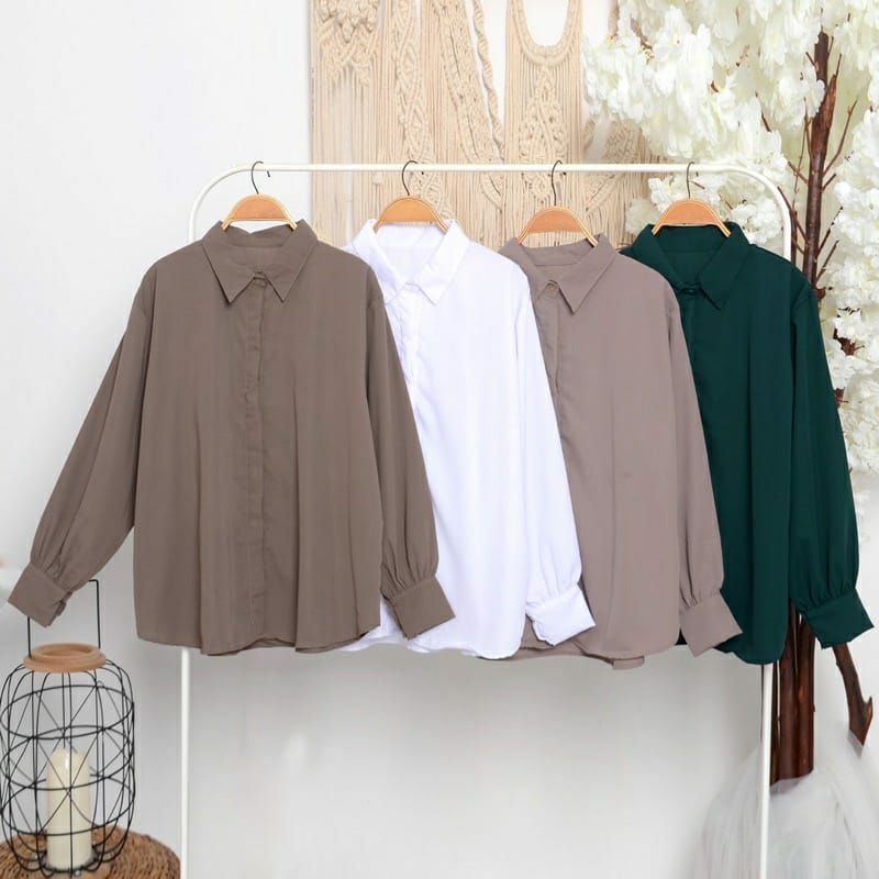 Kemeja Olivia SHIRT OVERSIZE LINEN SHIRT