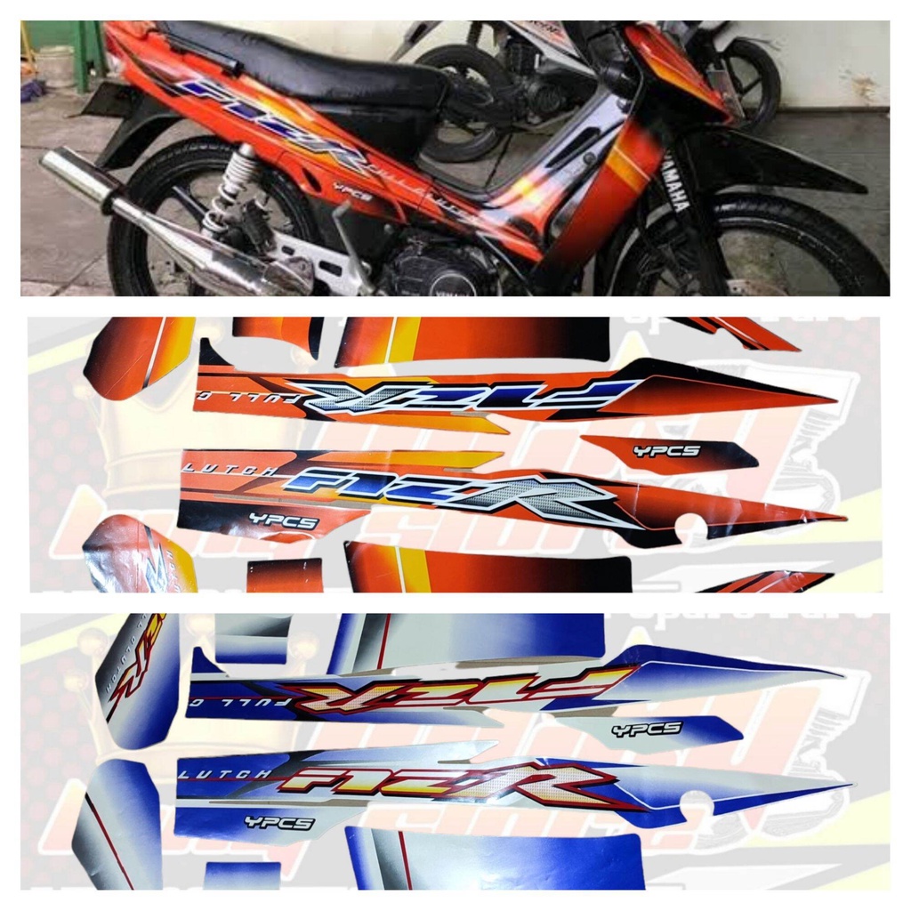 Lks สติ๊กเกอร์ชุด STRIPING LIST MOTOR F1ZR FIZ R 2003 สีฟ้า สีขาว มาตรฐาน