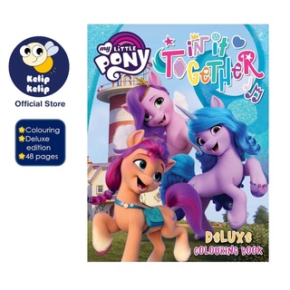 My Little Pony สมุดระบายสีภาพยนตร์ Together Deluxe สําหรับเด็ก 48 หน้า