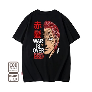 คอตต้อนคอกลมเสื้อยืด พิมพ์ลายอนิเมะญี่ปุ่น AKAGAMI NO SHANKS 0075 ONE PIECE ALVACOTHS-5XL