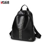 N168 กระเ ป๋าสะพายหลัง กระเ ป๋าแฟช ั่น ผ ู้หญิง กระเ ป๋าเ ป้เกาหลี ร ุ่น Na-029 (black)