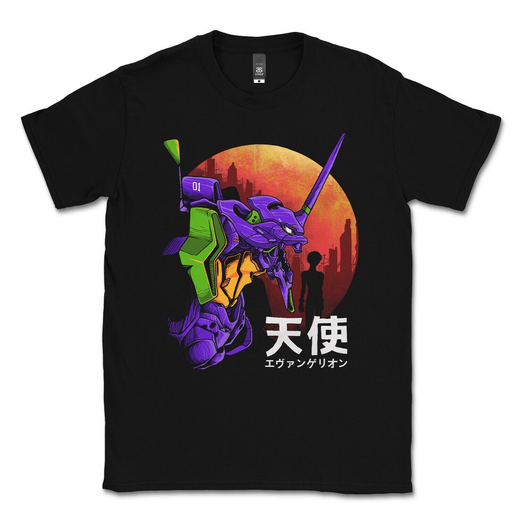 แฟชั่น Eva 01 Neon Genesis Evangelion เสื้อยืดอนิเมะจากเสื้อยืดที่กําหนดเอง