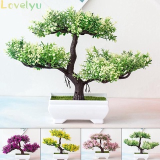 【LOVELYU】Fake Artificial /Pot Plant /Bonsai Potted /Simulation /Pine Tree /Home/Office Decor【Good Quality】