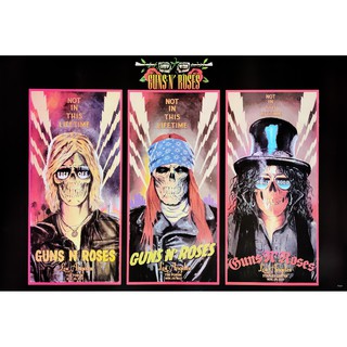 โปสเตอร์ รูป กราฟฟิก วง ดนตรี ร็อค Guns N Roses POSTER 24”x35” American Hard Rock Heavy Metal