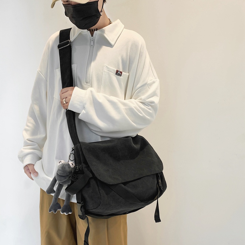 Messenger bag men s tide brand 2021 new Japanese male student backpack ...