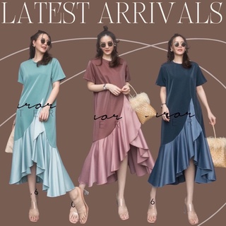 MiRRoRSiSTER’s ALoVaRi Dress #10622.6 เดรสไปงาน ชุดไปงาน เดรสแขนสั้น เดรสชายระบาย เดรสใส่ได้ทุกวัน เดรสทรงสวย