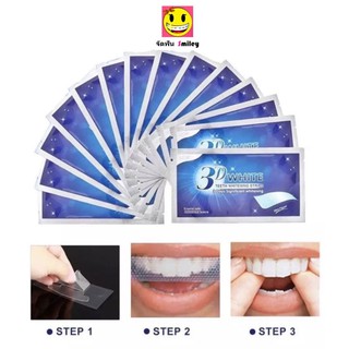 ราคาแผ่นฟอกฟันขาว 3D White teeth whitening แผ่นแปะฟันขาว 1ซอง ช่วยให้ฟันขาว ลดคราบเหลือง
