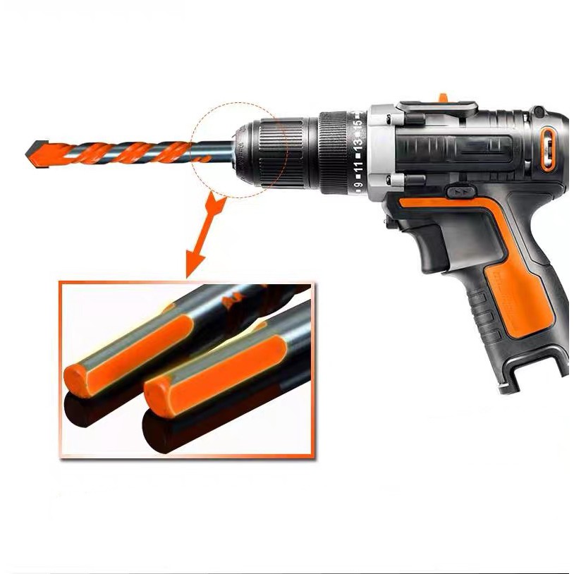 ดอกสว่าน เอนกประสงค์ เจาะไม้ เจาะเหล็ก เจาะปูน เจาะกระเบื้อง เจาะกระจก แบบชุด  6mm., 8 mm. ,10 mm. , 12 mm. (แบบสี) (โรง - รูปที่ 4