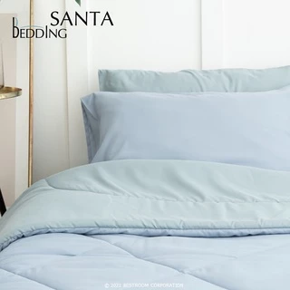 SANTA Bedding ชุดผ้าปูที่นอนพร้อมผ้านวม สีฟ้า สีเขียว