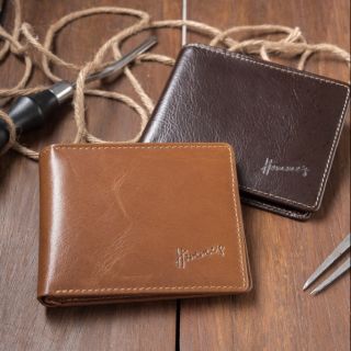 Hommes leather wallet Brown -genuine