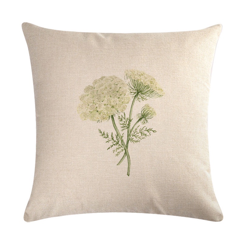 ปลอกหมอน ผ้าลินิน ลายดอกไม้ ขนาด 45x45 ซม. สําหรับตกแต่งบ้าน รถยนต์ - รูปที่ 2