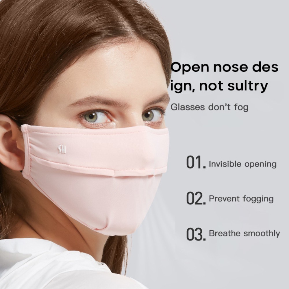สะดวก[mask]Ice silk mask New Sunscreen Breathable Face Masks summer
