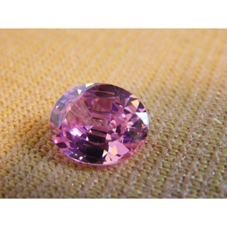 พลอย เพชรรัสเซีย รูปไข่ 20 CARATS (1 เม็ด)  PINK Gemstone Oval Shape CUBIC ZIRCONIUM STEP CUTTING GEMSTONE