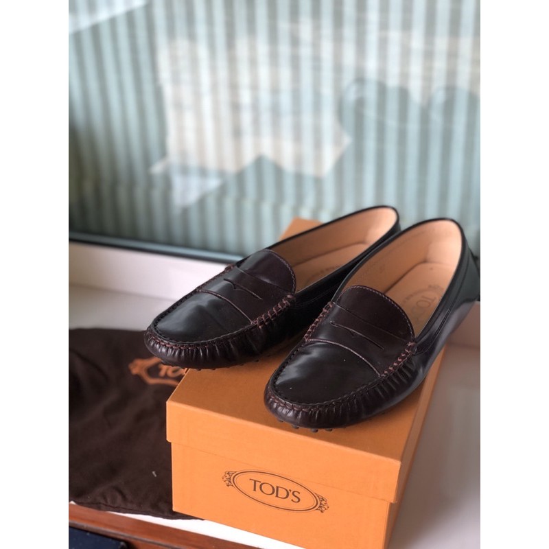 Todsรองเท้าหนังLoafersของแท้100%