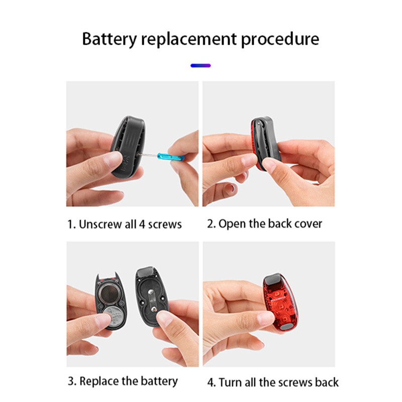 【TH Delivery】ROCKBROS ไฟท้าย LED สำหรับติดรถจักรยานเสือภูเขา - รูปที่ 5