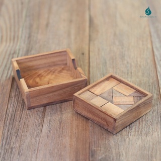 SiamMandalay Wooden Puzzle เกมส์ไม้ Filling Up 4" เกมไม้ ของเล่นไม้ ตัวต่อ จิ๊กซอว์ ฝึกสมอง เสริมทักษะ