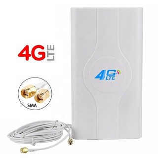 เสาอากาศ 4G 3G 88dBi Dual Mimo Antenna Booster High Gain External Panel Antenna 700-2700MHz Panel With 2 SMA 2M