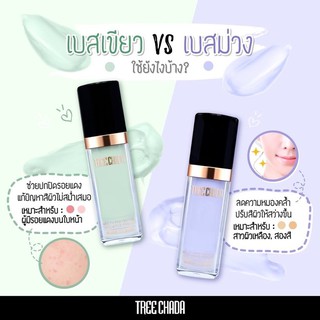 พร้อมส่ง!! เบส สองสีTreechada MAKE UP BASE CREAM ตรีชฏา เมคอัพเบส ผลิตภัณฑ์แท้100%