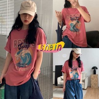 Shein 🔥เสื้อเกาหลี oversize เสื้อแฟชั่นผู้หญิงน่ารัก เสื้อใส่หน้าร้อนผู้หญิง ใส่สบาย ไม่ร้อน2323